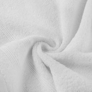 Ręcznik bawełniany z wypukłą bordiurą ALINE 70X140 biały