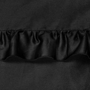 Pościel z makosatyny bawełnianej z falbanką VENUS 160X200 70X80X2 czarna