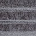 Ręcznik frotte z welurową bordiurą i lśniącą nicią GLORY 30X50 grafitowy