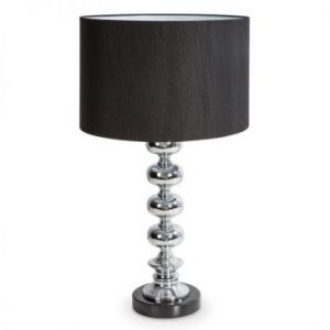 Lampa stołowa marmur metal NIKI 36X23X61 srebrna+czarna