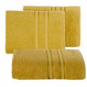 Ręcznik bambusowy z ozdobną bordiurą w pasy MILA 50X90 musztardowy