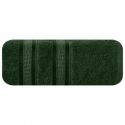 Ręcznik bambusowy z ozdobną bordiurą w pasy MILA 50X90 ciemny zielony