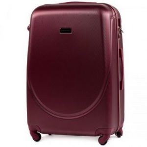 Wings Goose Duża walizka podróżna na kółkach L z ABS burgund
