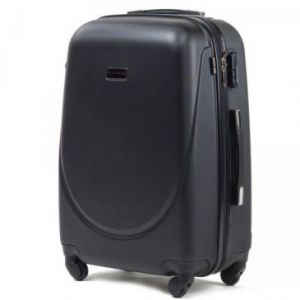 Wings Goose Średnia walizka podróżna z ABS M czarna