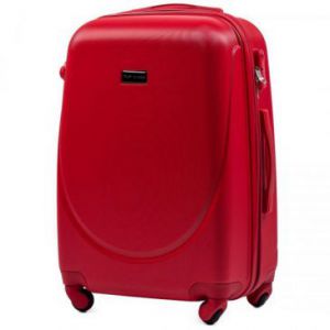 Wings Średnia walizka podróżna M na kółkach z ABS czerwona