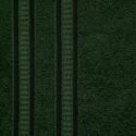 Ręcznik bambusowy z ozdobną bordiurą w pasy MILA 70X140 ciemnozielony