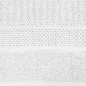 Ręcznik bawełniany z wytłaczaną bordiurą i błyszczącą nicią DANNY 30X50 biały