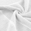 Ręcznik bawełniany z wytłaczaną bordiurą i błyszczącą nicią DANNY 30X50 biały