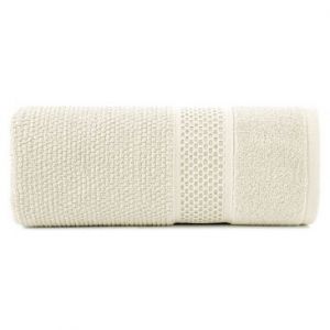 Ręcznik bawełniany z wytłaczaną bordiurą i błyszczącą nicią DANNY 30X50 kremowy