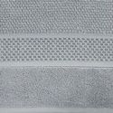 Ręcznik bawełniany z wytłaczaną bordiurą i błyszczącą nicią DANNY 30X50 srebrny