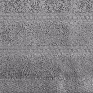 Ręcznik frotte z welurową bordiurą i lśniącą nicią GLORY 70X140 srebrny