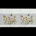 Zazdrostka na taśmie w kwiaty z koronką FLORA 30X150 biała