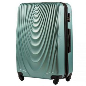 Wings Falcon Duża walizka podróżna L z ABS twarda zielona