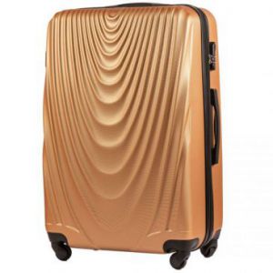 Wings Falcon Duża walizka podróżna L z ABS twarda złota