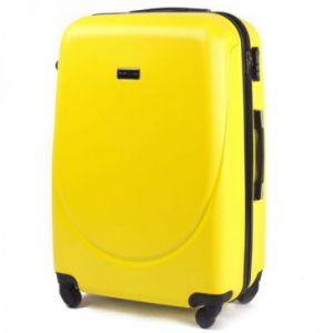 Wings Goose Duża walizka podróżna twarda z ABS L zółta