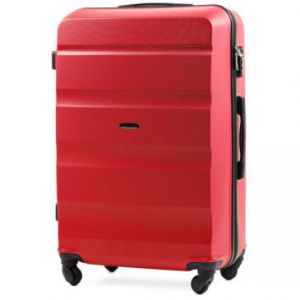 Wings Lovebird Duża walizka podróżna L z ABS czerwona