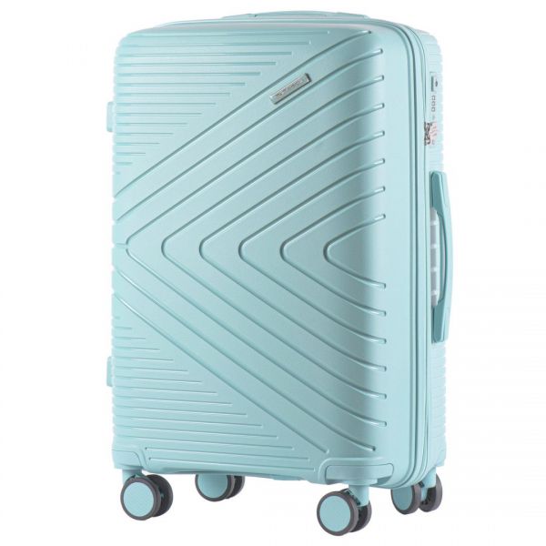 Wings Primrose Średnia walizka podróżna z polipropulenu M pastelowa miętowa