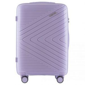 Wings Primrose Średnia walizka podróżna z polipropulenu M pastelowa jasnofioletowa