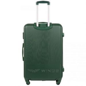 Wngs Swallow Duża walizka podróżna L na kółkach z ABS ciemnozielona