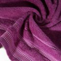 Ręcznik frotte z bordurą w stylu fastrygi POLA 70X140 fioletowy