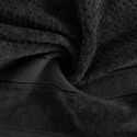 Ręcznik frotte welurowy z prostą bordiurą JESSI 70X140 czarny