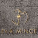Ręcznik bawełniany z welurową bordiurą i haftem Eva Minge 70X140 srebrny