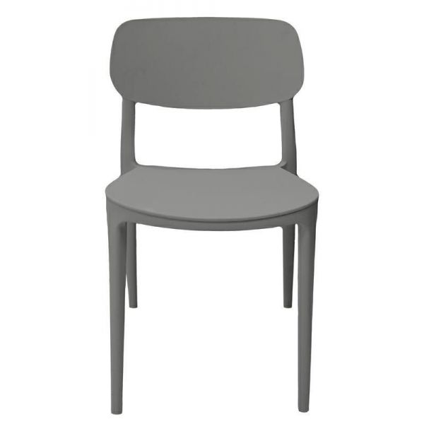 Krzesło ogrodowe z polipropylenu DELOS 46x44x78,5 szare