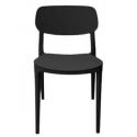 Krzesło ogrodowe z polipropylenu DELOS 46x44x78,5 czarne