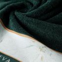 Ręcznik bawełniany z drukowaną bordiurą EVA Minge 50X90 ciemny zielony