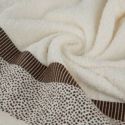 Ręcznik bawełniany z żakardowym wzorem na bordiurze MARIT 70X140 kremowy