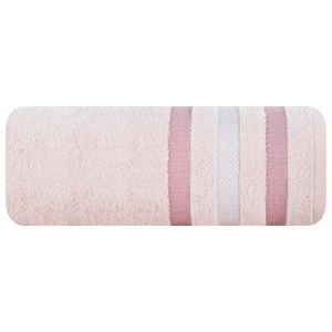 Ręcznik frotte z welurową bordiurą GRACJA 30X50 jasnoróżowy