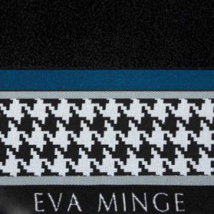 Ręcznik bawełniany z drukowaną bordiurą EVA Minge 50X90 czarny