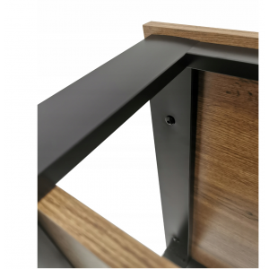 Stolik kawowy ława stół industrialny prostokątny 90x55x45cm dąb naturalny