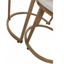 Stoliki kawowe okrągłe zestaw stolików loft fi 53x45, fi 43x35 złoty + marmur