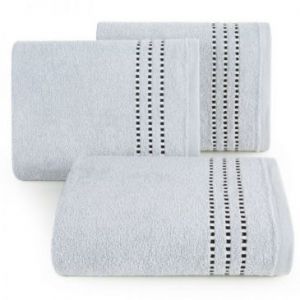 Ręcznik frotte z lśniącą bordiurą FIORE 50X90 srebrny