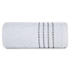 Ręcznik frotte z lśniącą bordiurą FIORE 50X90 srebrny