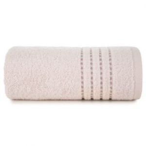 Ręcznik frotte z lśniącą bordiurą FIORE 30X50 jasny różowy