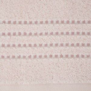 Ręcznik frotte z lśniącą bordiurą FIORE 50X90 jasny różowy