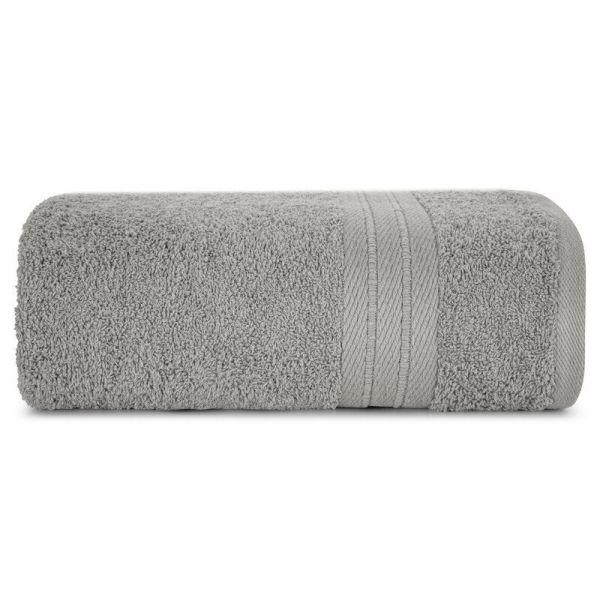 Ręcznik frotte z bordiurą KAYA 30X50 srebrny