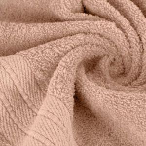 Ręcznik frotte z bordiurą KAYA 30X50 pudrowy