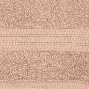 Ręcznik frotte z bordiurą KAYA 70X140 pudrowy