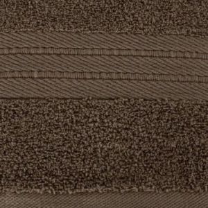 Ręcznik frotte z bordiurą KAYA 30X50 brązowy