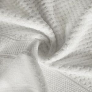 Ręcznik welurowy struktura frotte JESSI 70X140 biały