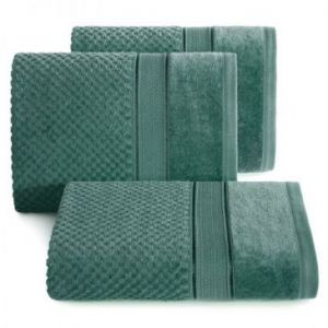 Ręcznik welurowy struktura frotte JESSI 50X90 ciemny zielony