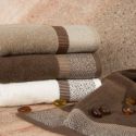 Ręcznik bawełniany z bordiurą z żakardowym wzorem MARIT 70X140 grafitowy