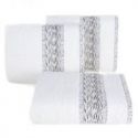Ręcznik bawełniany z żakardową bordiurą NIKOLA 50X90 biały