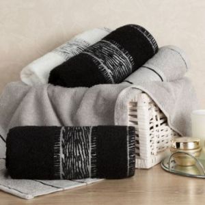 Ręcznik bawełniany z żakardową bordiurą NIKOLA 50X90 biały