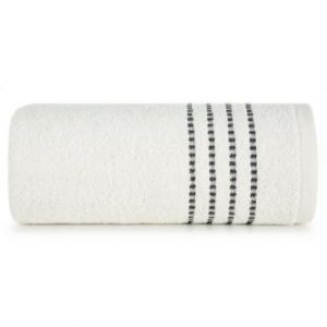 Ręcznik frotte z lśniącą bordiurą FIORE 30X50 kremowy