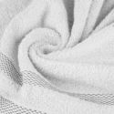 Puszysty ręcznik frotte z bordiurą RIKI 50X90 biały
