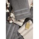 Puszysty ręcznik frotte z bordiurą RIKI 50X90 beżowy